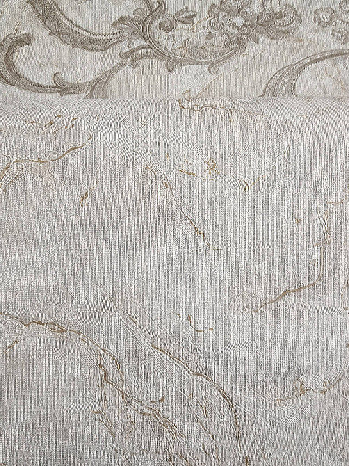 Обои метровые виниловые на флизелине Grandeco Poeme под штукатурку под мрамор структурные белые золотистые Киев - изображение 1