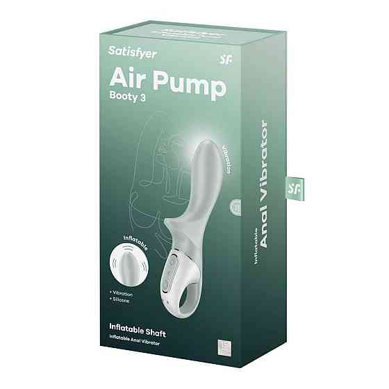 Анальний надувний вібратор Satisfyer Air Pump Booty 3, гнучкий стовбур Sex Aura Київ