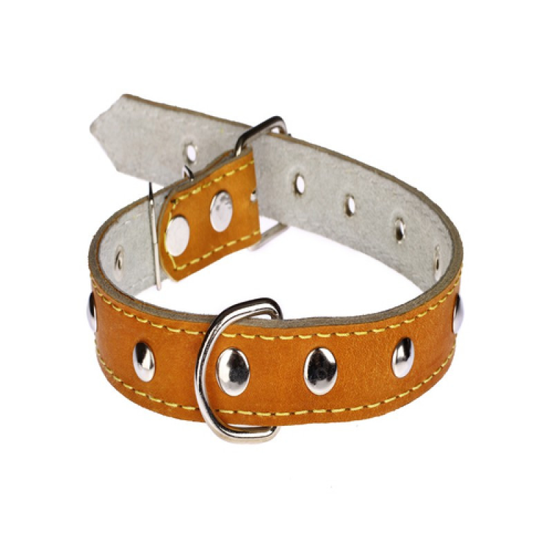 Нашийник 317 25 мм "Класік" шкіряний подвійний прикрашений Вінниця - фото 1