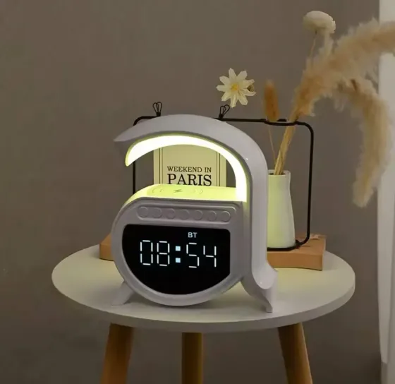 Стильное беспроводное зарядное устройство 15 Вт / Будильник / 4-в-1 Bluetooth-динамик Коломыя