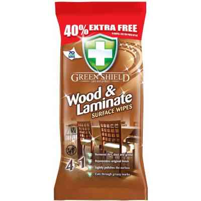 Серветки для прибирання Green Shield для чищення дерева та ламінату 70 шт. (5060110225330) Вінниця
