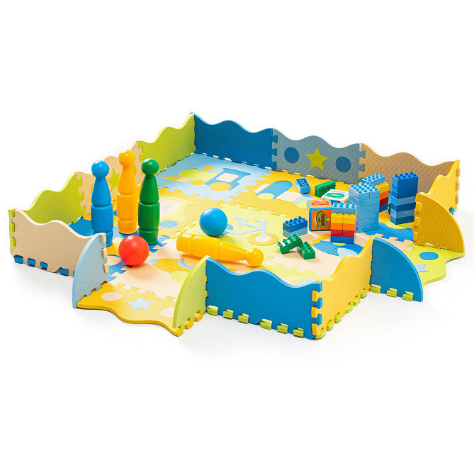 Детский коврик пазл с бортиками Transport 30x30 WCG EVA - 25 частей, для детей Киев - изображение 1