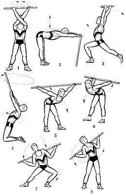 Гімнастична палиця (пластик) 110 см, 0355, (Пересилка поштою від 5 штук!) Вишневе - фото 3