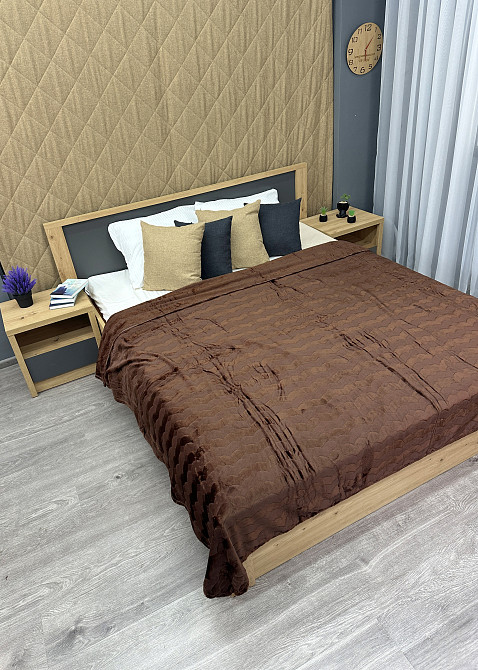 Плед-покривало 200х230 см (+-5см) Коричневий (87-248) Київ - фото 6