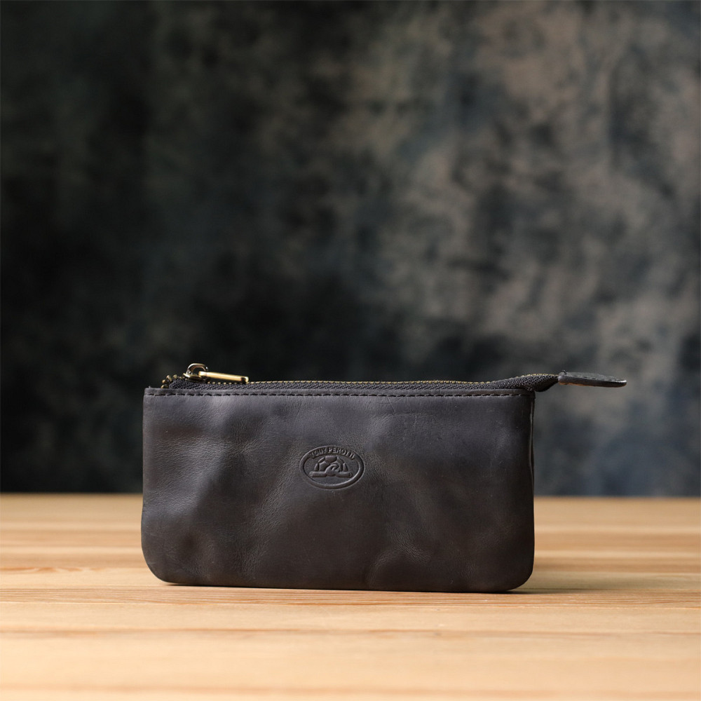 Зручна ключниця на два відділення з матової натуральної шкіри Tony Perotti 20836_1 (3350 nero) Чорний Київ - фото 9