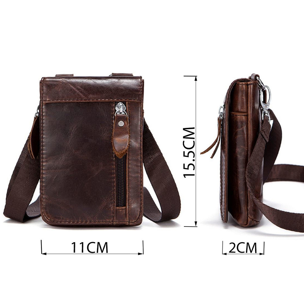 Сумка-клатч на ремень мужская Vintage 14690 Коричневая Киев - изображение 4