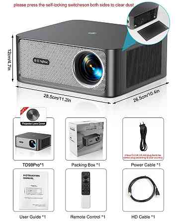 Проектор ThundeaL TD95W 1300 ANSI, Android, Wi-Fi, Автофокус Новий Харьков