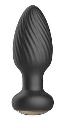 Вібро-пробка Rotating Remote Anal Plug з дистанційним керуванням, чорна Sex Aura Київ