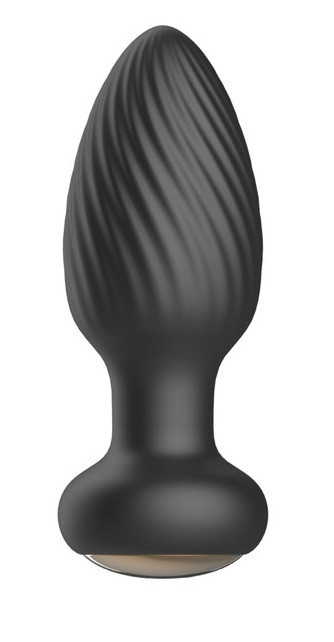 Вібро-пробка Rotating Remote Anal Plug з дистанційним керуванням, чорна Sex Aura Київ - фото 1