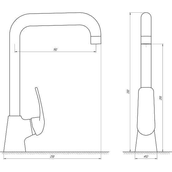 Змішувач для кухні Globus Lux Koln GLK-0203L-10-BB (000023156) Київ