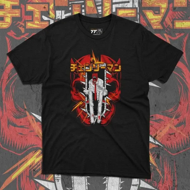 Футболка для подростка мальчика с принтом Человек Бензопила Демон Бензопила Размер 160 Anime10501 Днепр - изображение 1