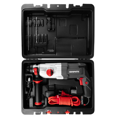 Перфоратор Graphite SDS-plus, 900Вт, 3.4Дж, кейс 6.1кг (58G539) Вінниця - фото 3