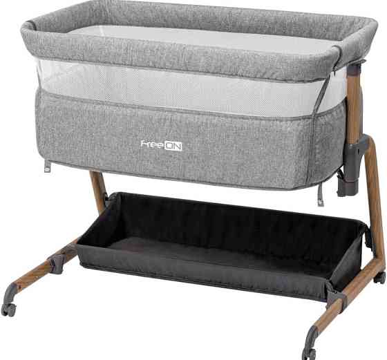 Ліжечко для дитини приставне FreeON Bliss, grey Київ