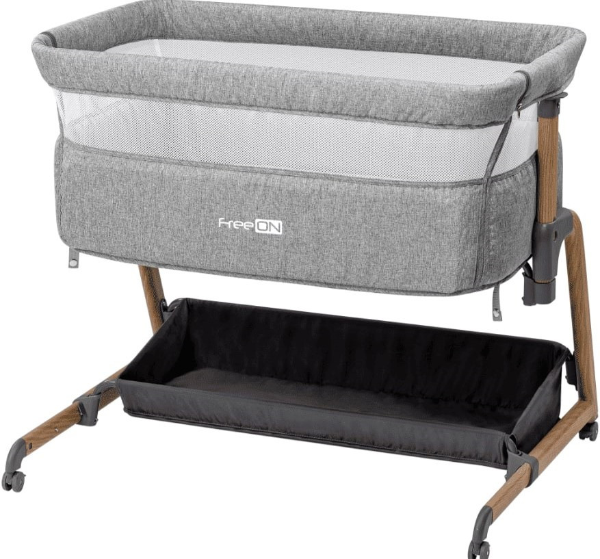 Ліжечко для дитини приставне FreeON Bliss, grey Київ - фото 4