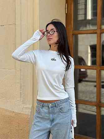 Женский стильный лонгслив с накатом Турецкий рубчик Белый, 42/44 Одесса