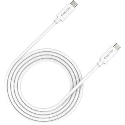 Дата кабель USB-C to USB-C 2.0m UC-42 5A 240W(ERP) E-MARK, white Canyon (CNS-USBC42W) Вінниця