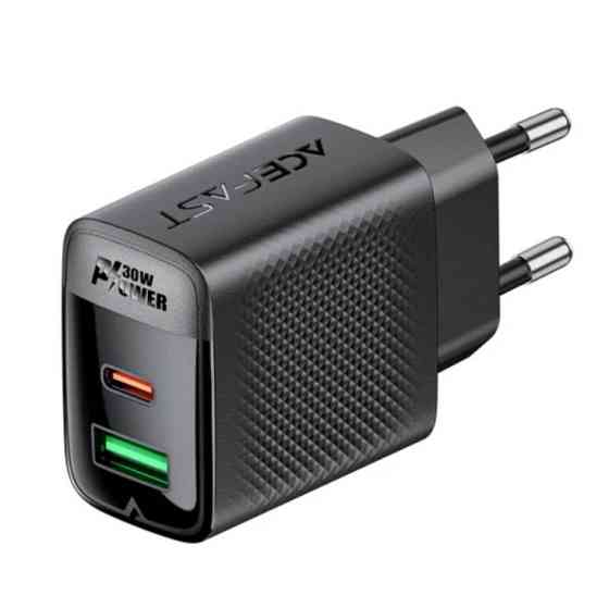 Адаптер мережевий AceFast A98 GaN PD30W, USB, Type-C, чорний Вінниця