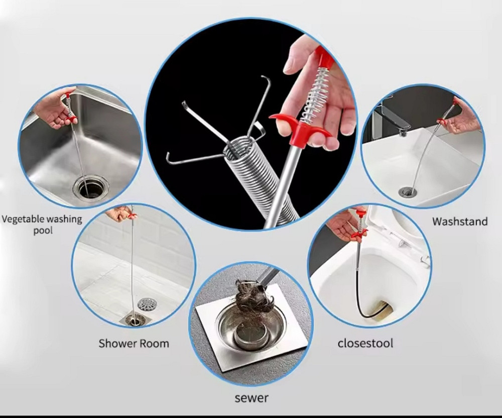 Трос с захватом для чистки труб 160 см серый Киев - изображение 5