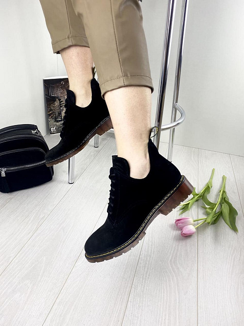 Туфлі жіночі Sothby 's M-373 чорні (весна-осінь, замша натуральна) (3146) 37 Коломия - фото 1