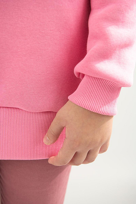 Худі-джемпер дитяче з капюшоном для дівчинки, рожеве, тринитка, топ Київ - фото 4