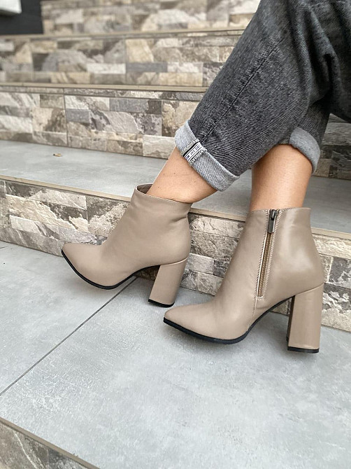 Nivelle Шкіряні черевики жіночі з натуральної шкіри демісезонні весна-осінь 6093/48 бежеві на п Коломия - фото 6