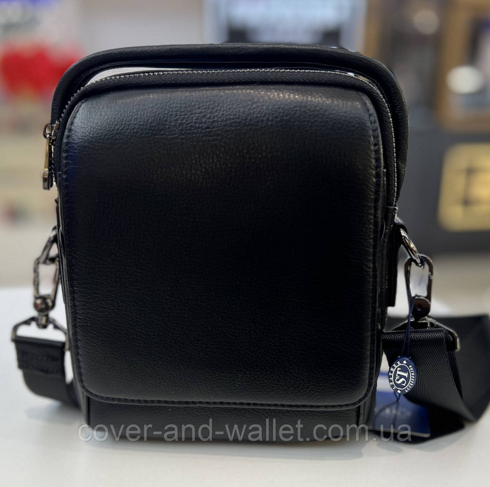 Мужская компактная сумка-барсетка через плечо с ручкой из мягкой кожи ST 2053 Киев - изображение 1