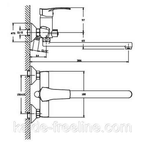 Смеситель для ванны Haiba Onix. Chr-006 euro Харьков