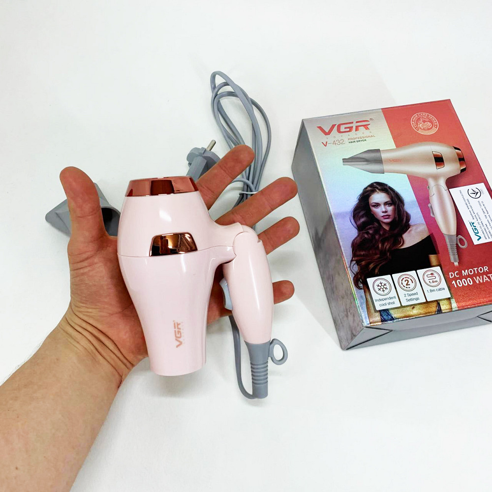 Фен с мощным мотором VGR V-432, Фен для объемной укладки для укладки любых волос TU-69 Львов - изображение 7