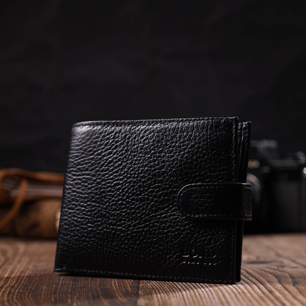 Бумажник для мужчин из натуральной кожи BOND 21994 Черный Киев - изображение 9