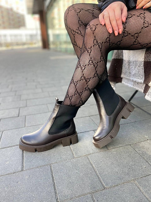 BIZONI Черевики жіночі BIZONI 215/1 коричневі (зима, шкіра натуральна) (5635) Коломия - фото 4