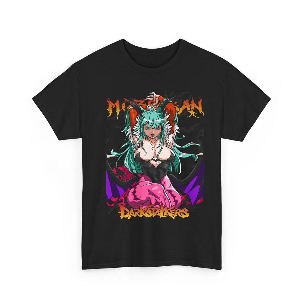 Футболка для хлопчика з аніме принтом Морріган Аенсланд Дарксталкерс Аніме оверсайз (зріст від 165 до 180) Чорний AnimeJ0107m Дніпро - фото 4