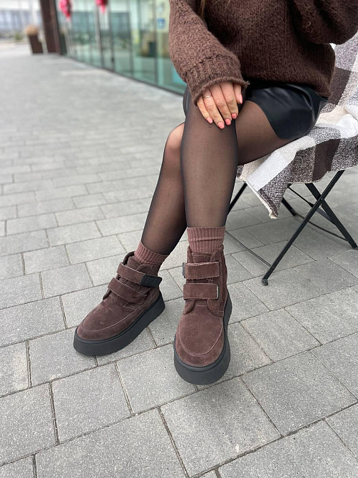 Jasmine Угги жіночі Jasmine коричневі натуральна замша зимові (5724) Коломия - фото 1