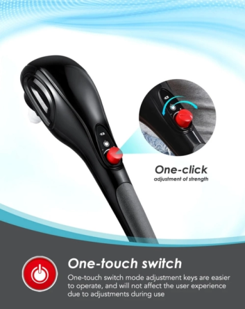 Массажер ручной для тела B-6 + 5 насадок (Черный) Винница