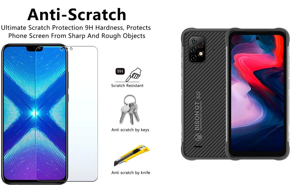 Защитное стекло NeoGlass для Umidigi Bison X10, X10G, X10S, X10 Pro – ультрапрозрачное и устойчивое Киев - изображение 1
