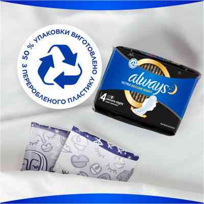 Гігієнічні прокладки Always Ultra Secure Night Extra Розмір 5 10 шт. (8006540093849) Вінниця