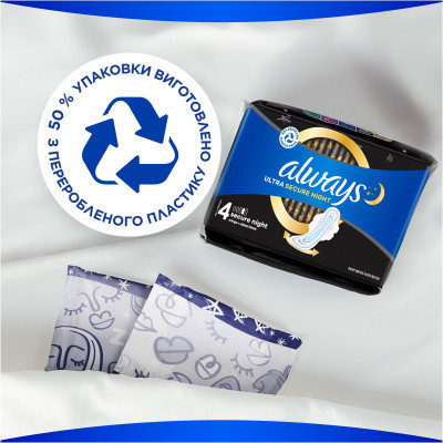 Гигиенические прокладки Always Ultra Secure Night Extra Размер 5 10 шт. (8006540093849) Винница - изображение 3