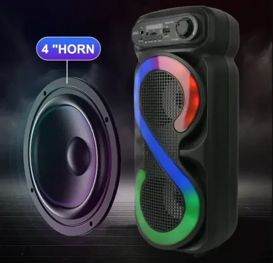 Портативная Bluetooth колонка ZQS4270M с микрофоном и пультом ДУ, USB/TF/FM, LED подсветка Одесса