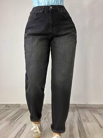 Джинсы женские SL 6004 mom relax comfort jeans бананы стрейчевые большие размеры черные, черный, 30, Одесса - изображение 9
