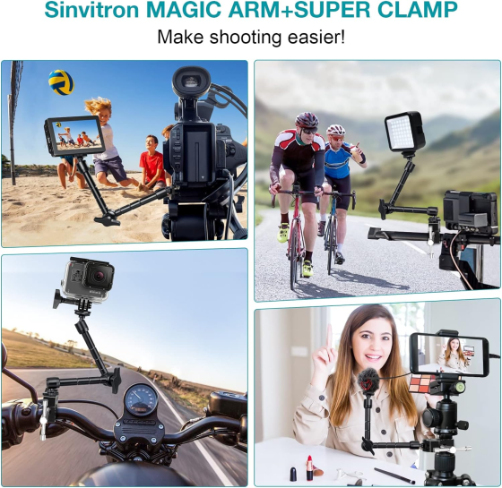 Кронштейн 11-дюймовий фрикційний шарнірний Magic Arm + затискач Sinvitron Луцк
