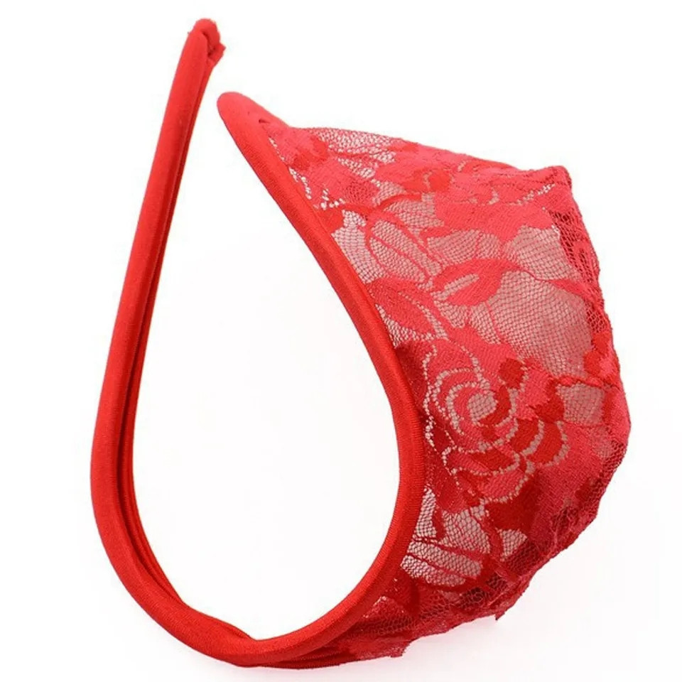 Трусы стринги мужские без лямок кружевные one size красный Киев - изображение 1