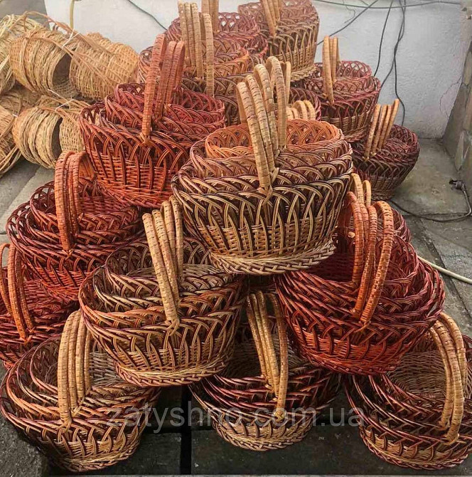 Ажурний плетений кошик із лози Київ - фото 9