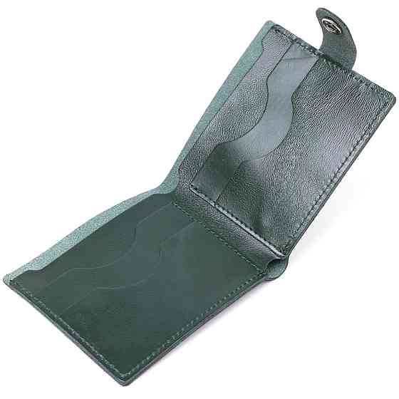 Универсальное кожаное портмоне Shvigel 16462 Зеленый Киев