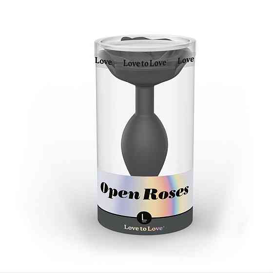 Силіконова анальна пробка Love To Love OPEN ROSES L SIZE - BLACK ONYX Sex Aura Київ
