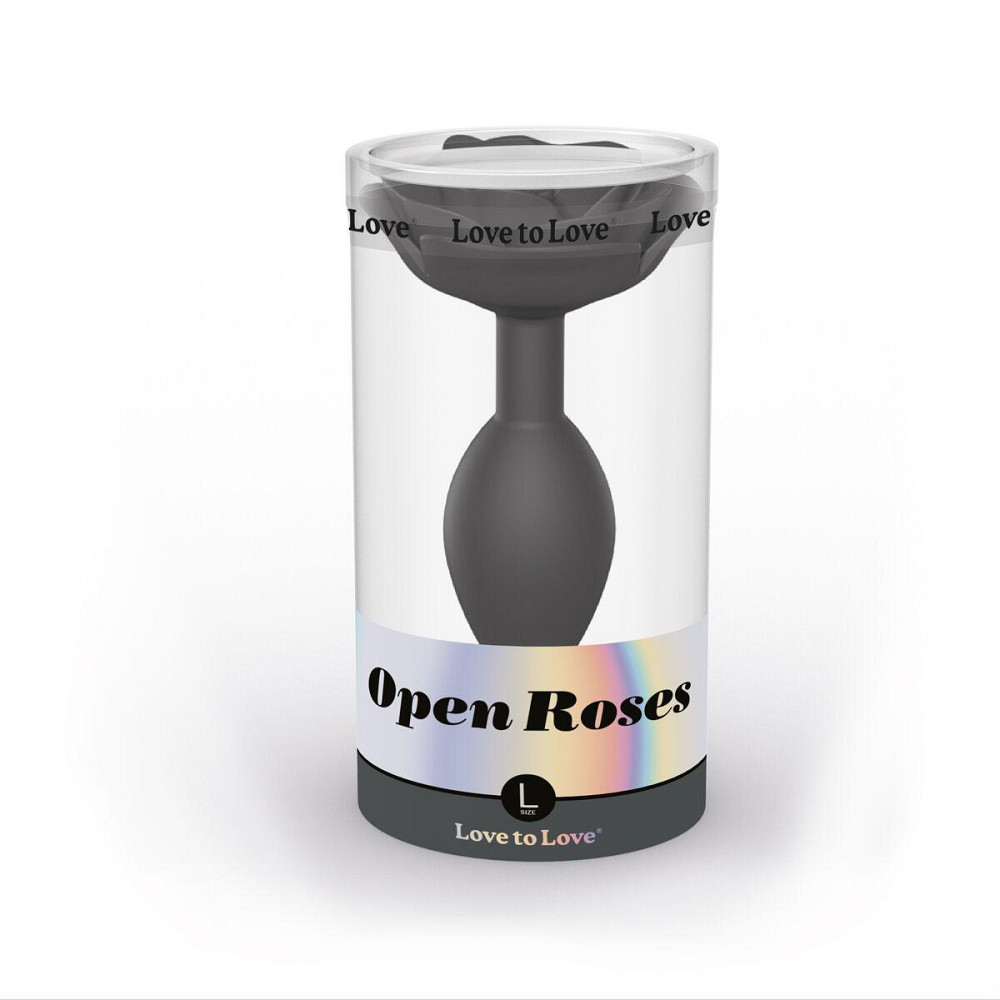 Силиконовая анальная пробка Love To Love OPEN ROSES L SIZE - BLACK ONYX Sex Aura Киев - изображение 6
