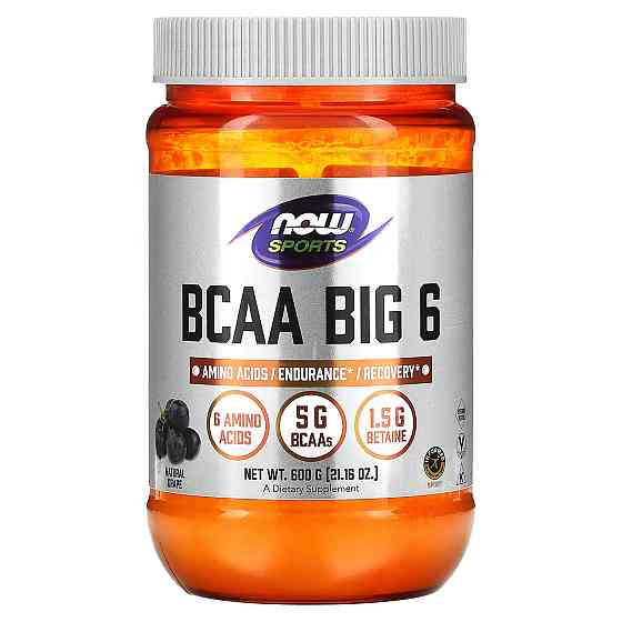 Аминокислота NOW BCAA BIG 6 POWDER 600 GRAM (GRAPE) Луцк