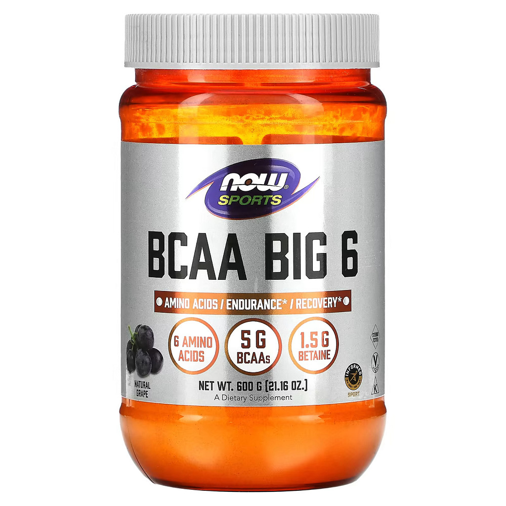 Аминокислота NOW BCAA BIG 6 POWDER 600 GRAM (GRAPE) Луцк - изображение 1
