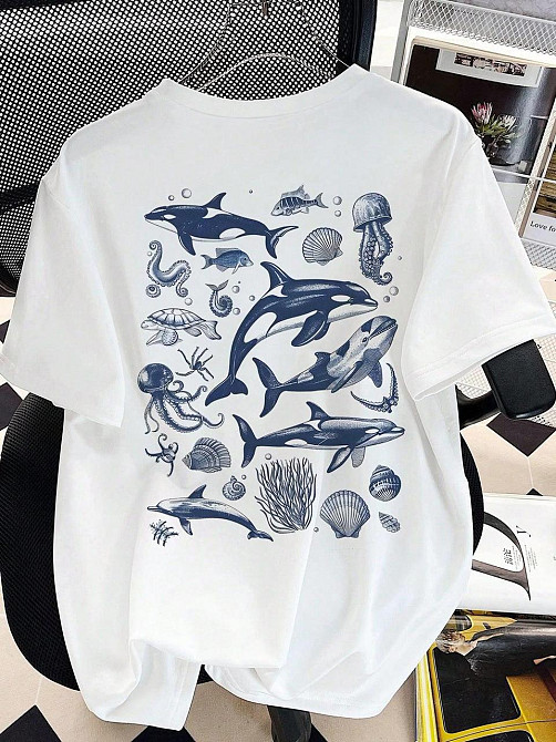 Футболка жіноча з принтом  44 Біла 2634325136 Дніпро - фото 1