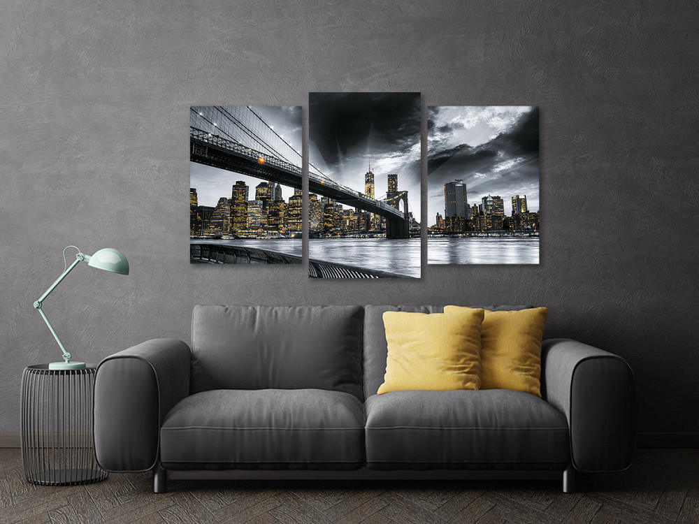 Модульная картина в гостиную / спальню  Нічний Нью-Йорк Art-684_3 70x130 см Київ - фото 3