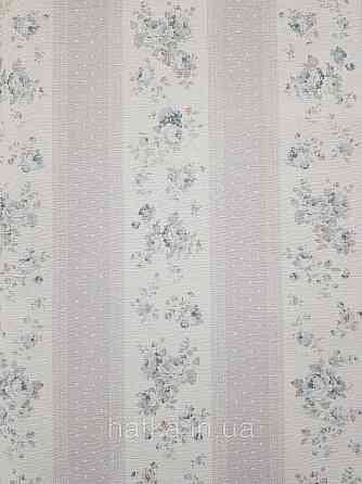Шпалери вініл на флізеліні A.S.Creation Maison charme 0.53x10 прованс квіти троянди в смужку блакитні білі Київ