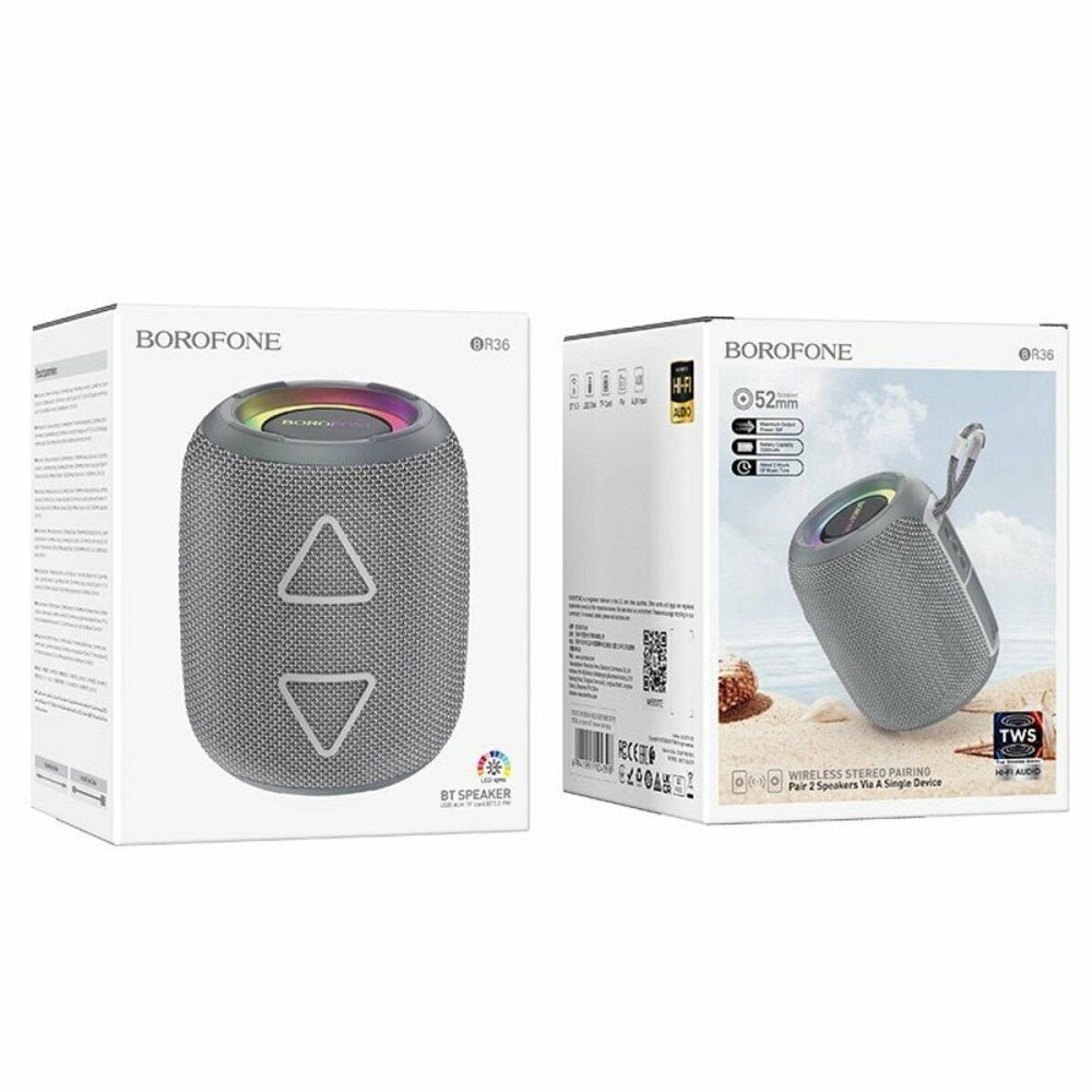 Портативна акустика BOROFONE BR36 Lucy sports Bluetooth колонка динамік Dark Gray BR36DG Одеса - фото 3